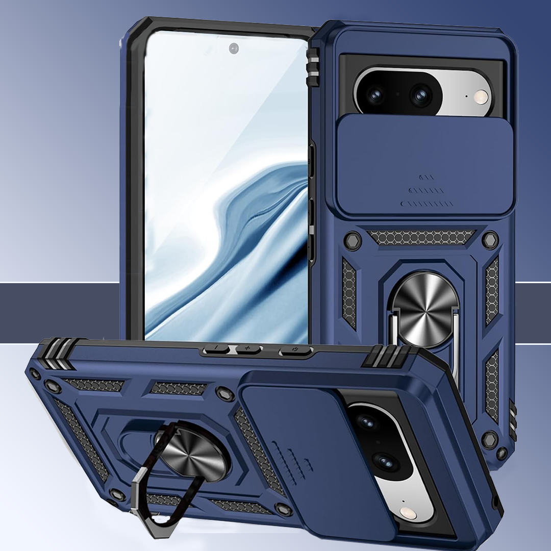 GOOGLE PIXEL 9 5G Armor Military-grade Case With Sliding Camera Cover & 360 Kickstand
