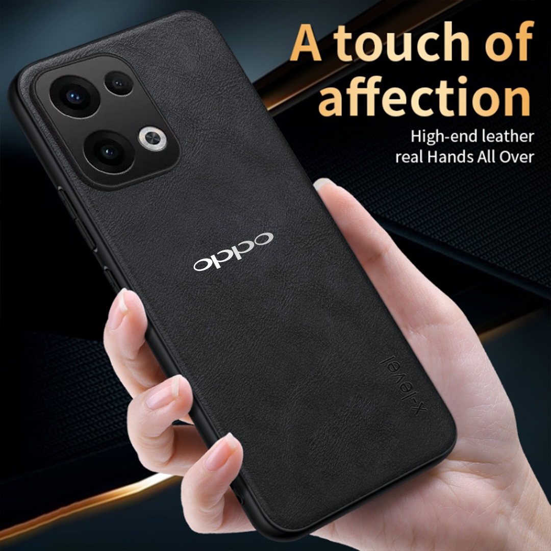 OPPO RENO 13 5G Business Style PU LEATHER PROTECTIVE BACK CASE WITH CAMERA PROTECTION