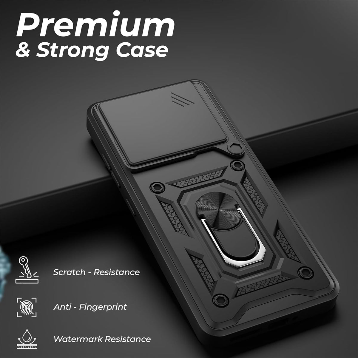 VIVO V70 5G Armor Military-grade Case With Sliding Camera Cover & 360 Kickstand