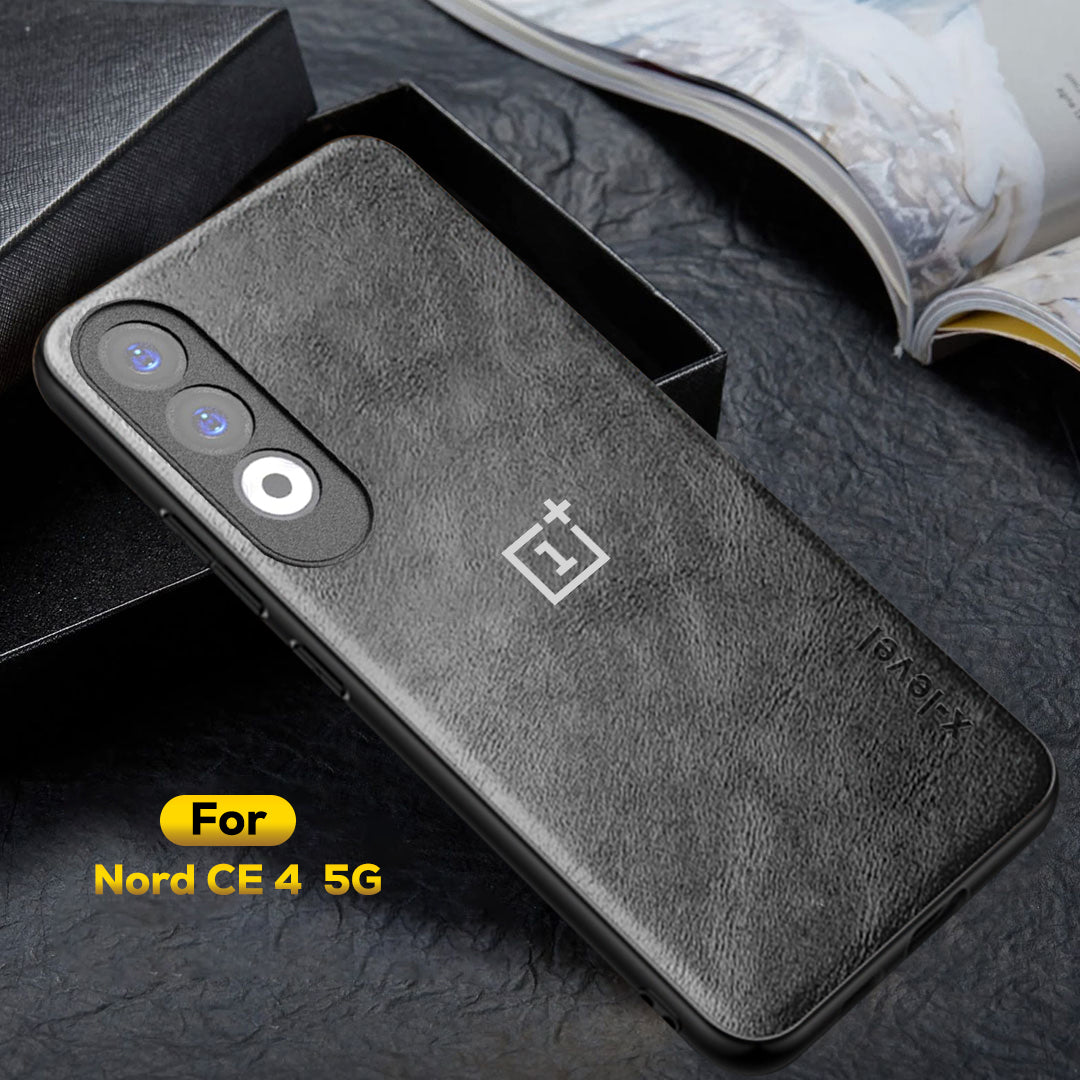 ONEPLUS NORD CE 4 5G Business Style PU LEATHER PROTECTIVE BACK CASE WITH CAMERA PROTECTION