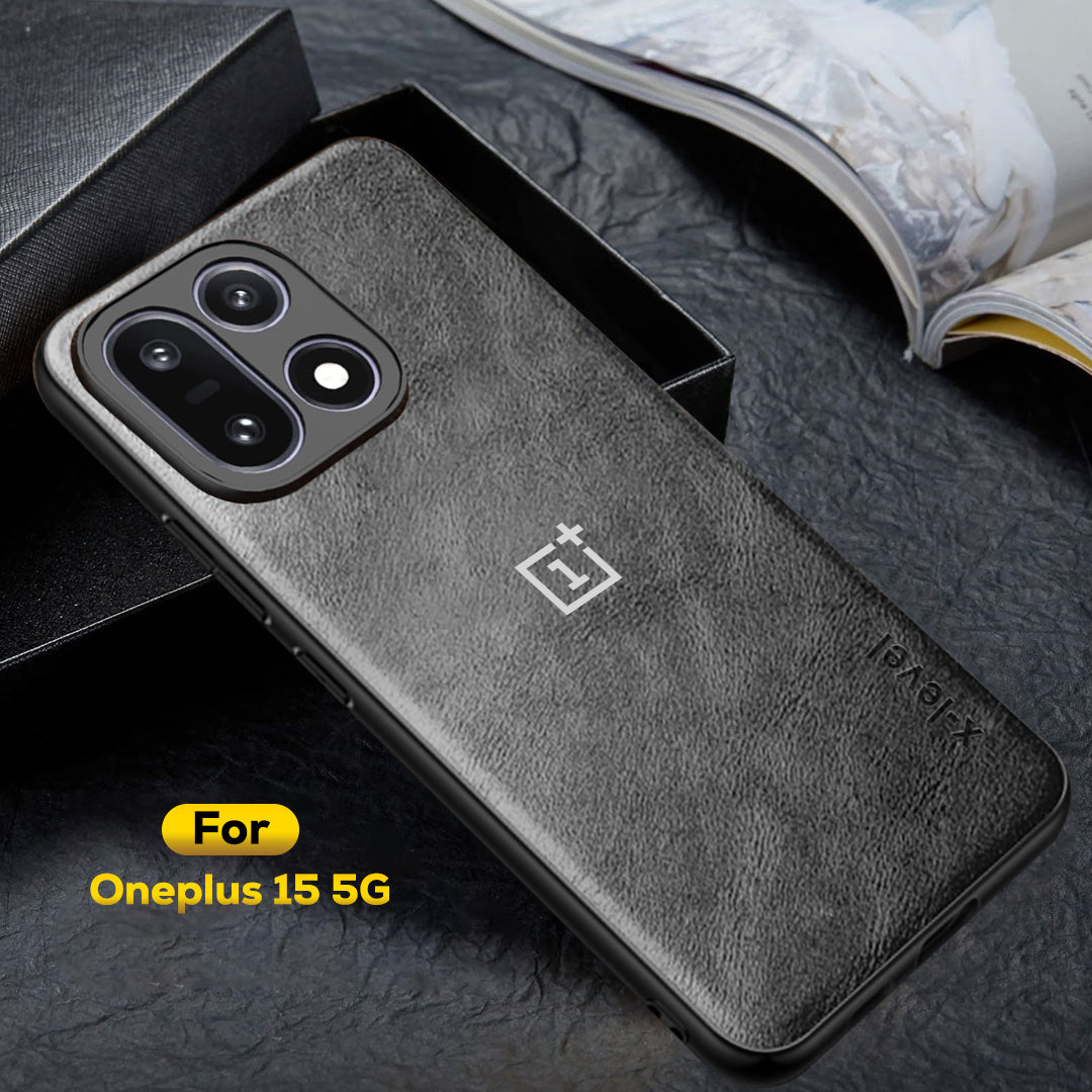 OnePlus 15 5G Business LEATHER BACK CASE WITH CAMERA PROTECTION