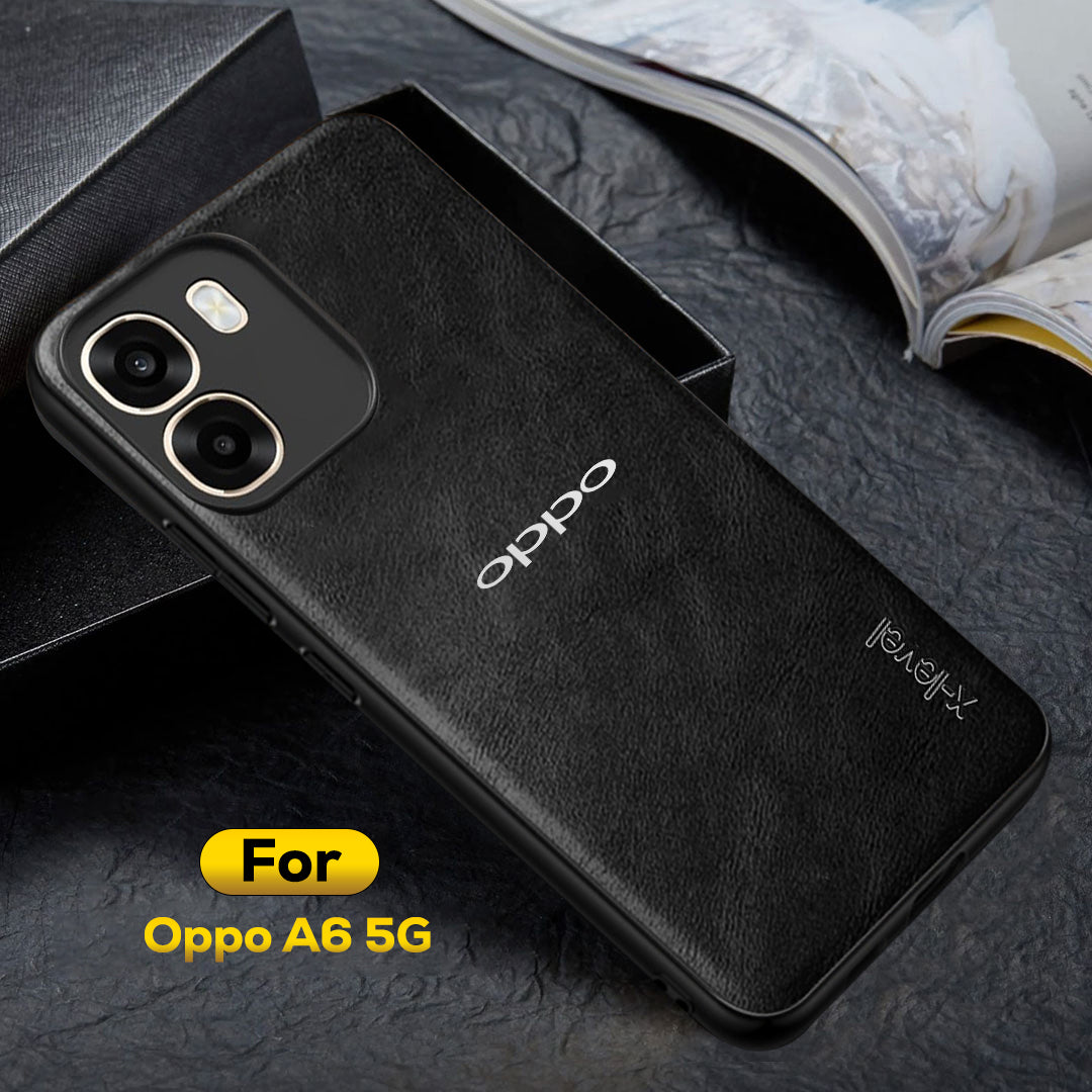 OPPO A6 5G Business Style PU LEATHER PROTECTIVE BACK CASE WITH CAMERA PROTECTION