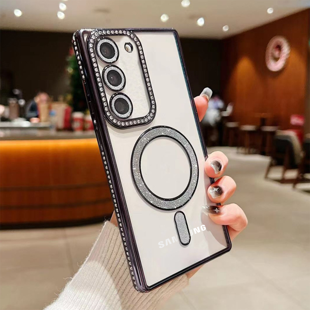 Samsung Galaxy S24 FE 5G Diamond Gradient Plated MagSafe TPU With Camera Lens Protection Phone Case