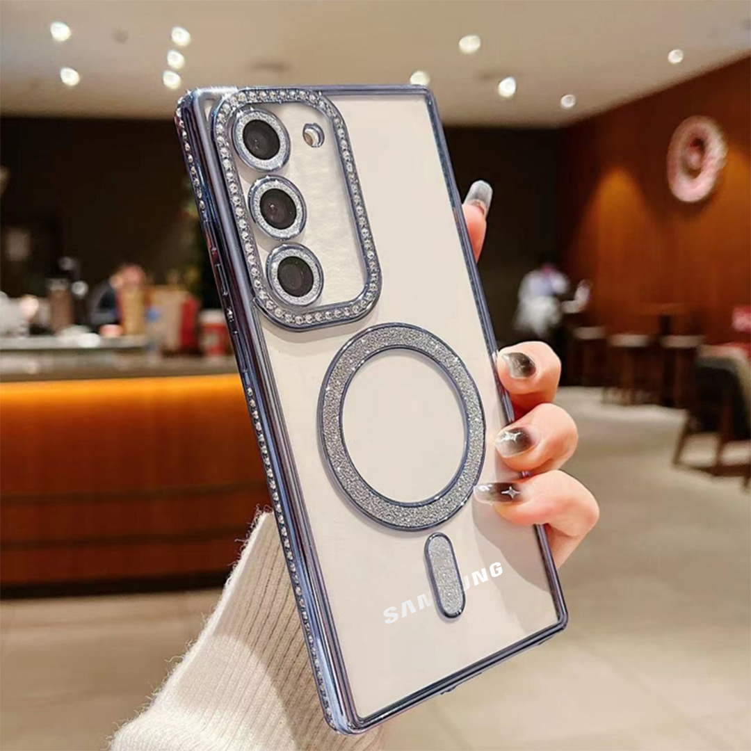 Samsung Galaxy S24 FE 5G Diamond Gradient Plated MagSafe TPU With Camera Lens Protection Phone Case