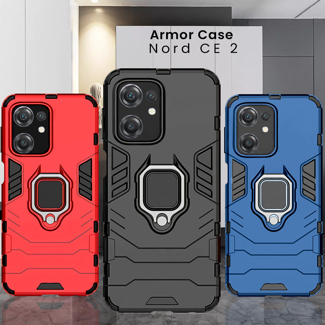 Oneplus Nord CE 2 5G Armour Iron Man Case With Kickstand