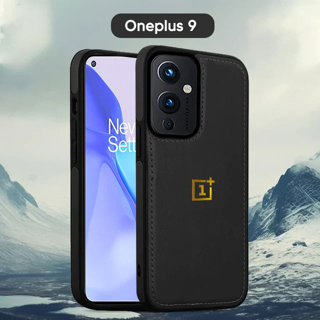 OnePlus Series Models Luxurious Leather Stitched Protective Back Case