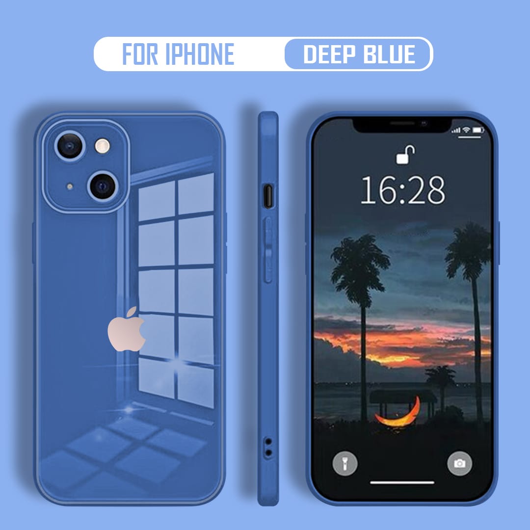 Ultra-Shine Luxurious Glass Case With Camera Protection Back Case For iPhone Series