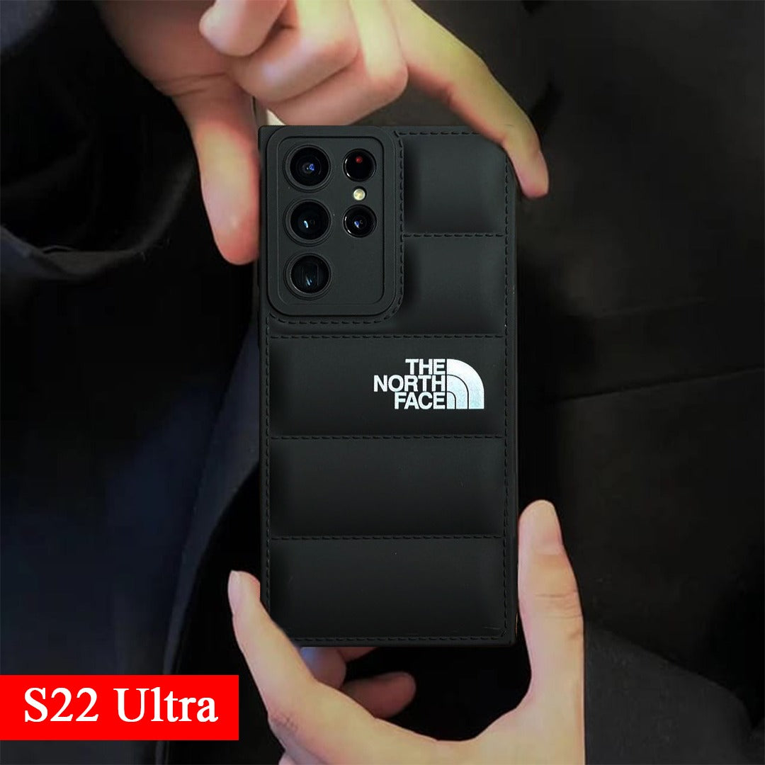 Galaxy S22 ULTRA The North Face Puffer Edition Black Bumper Back Case