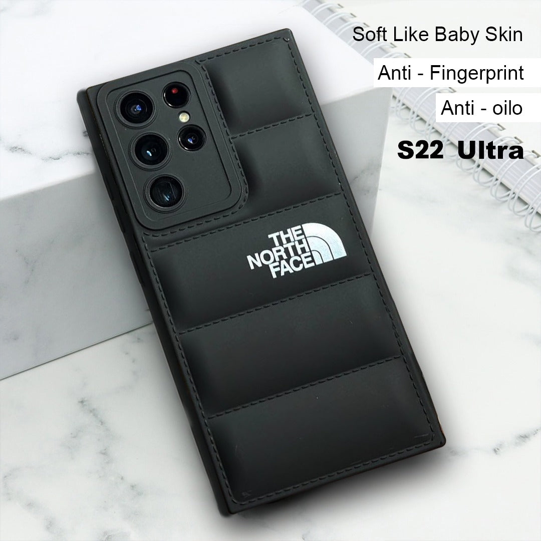 Galaxy S22 ULTRA The North Face Puffer Edition Black Bumper Back Case