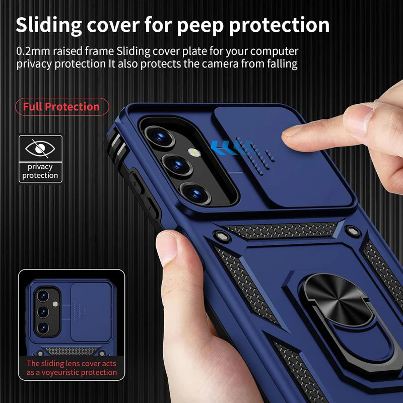 OPPO RENO 12/RENO 12 PRO 5G Armor Military-grade Case With Sliding Camera Cover & 360 Kickstand