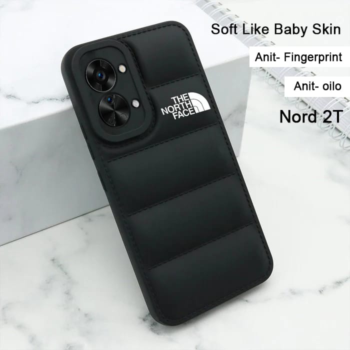 The North Face Puffer Edition Black Bumper Back Case For Nord 2T 5g