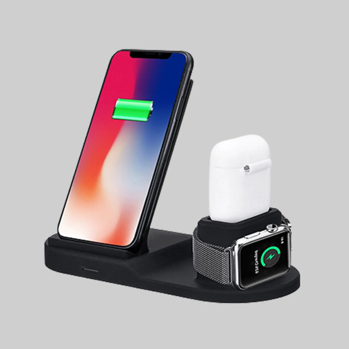 3 in 1 Wireless Charger station Compatible With Samsung Galaxy and iPhone Devices
