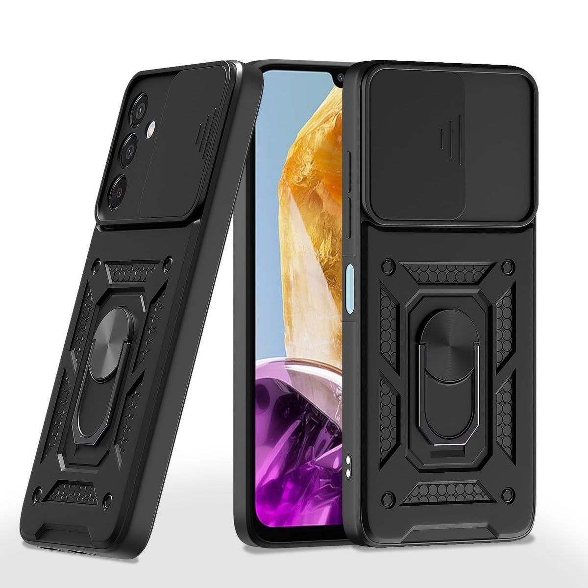 VIVO Y200E/T3 5G Armor Military-grade Case With Sliding Camera Cover & 360 Kickstand