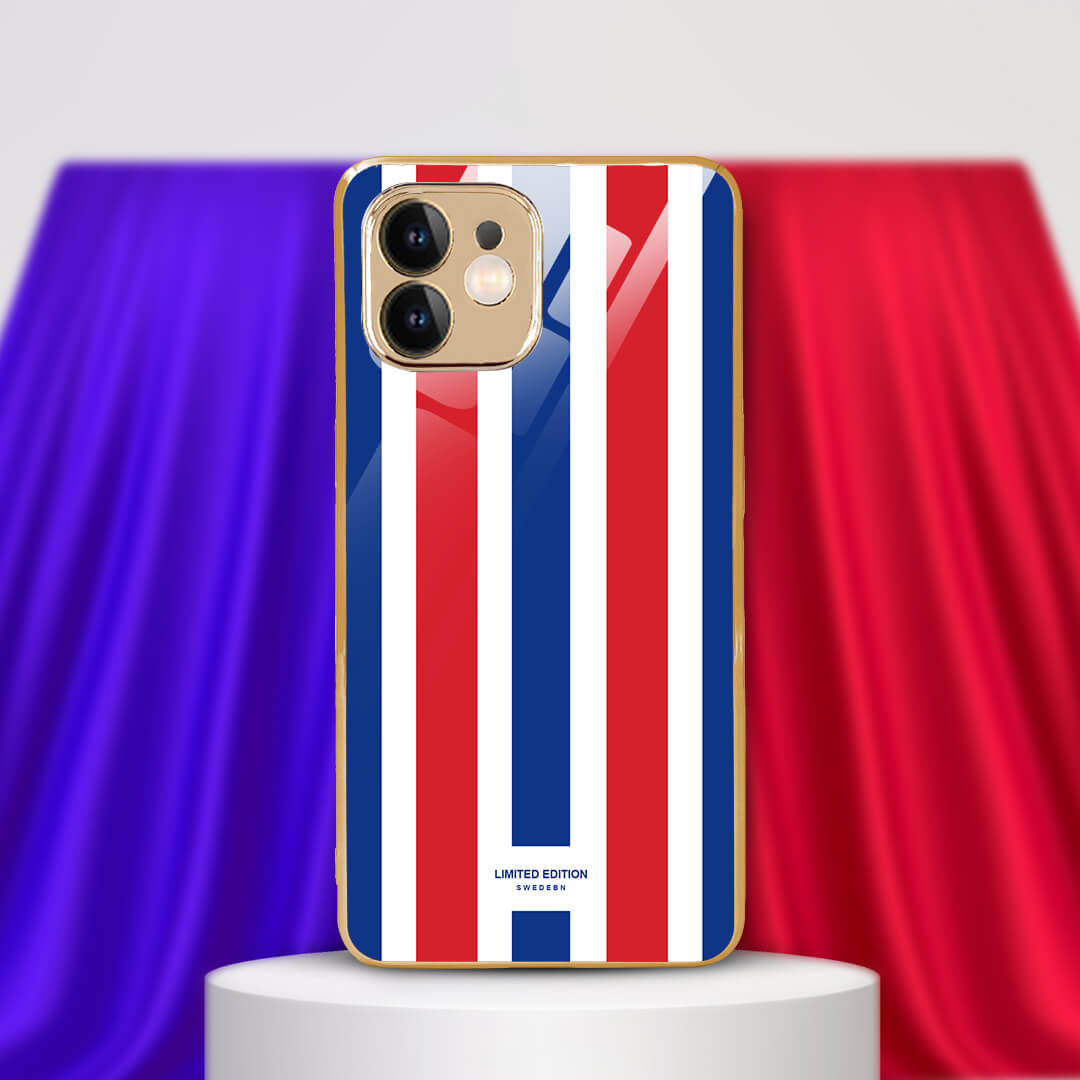 LNG Designer Multicolor Strip Premium Glass Back Case/Cover for Apple iPhone 12/12pro/12pro max