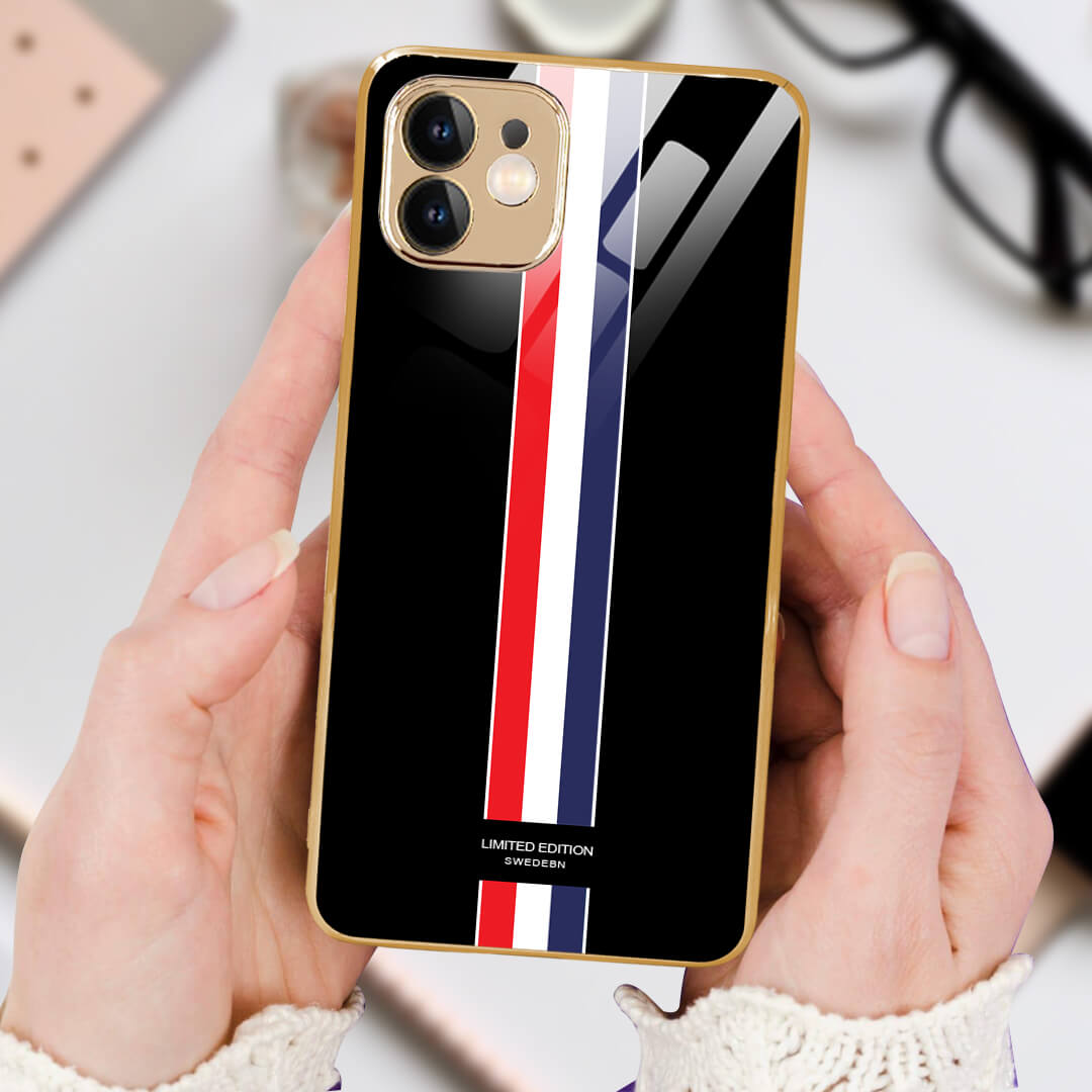 LNG iPhone-11 Flawless Strip Safeguard Glass Case/Cover