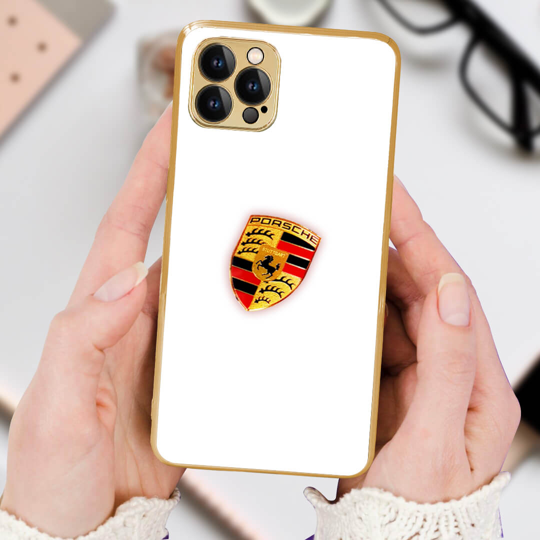 LNG iPhone-12 pro max Luxury Porsche Logo guarding Back Case/Cover