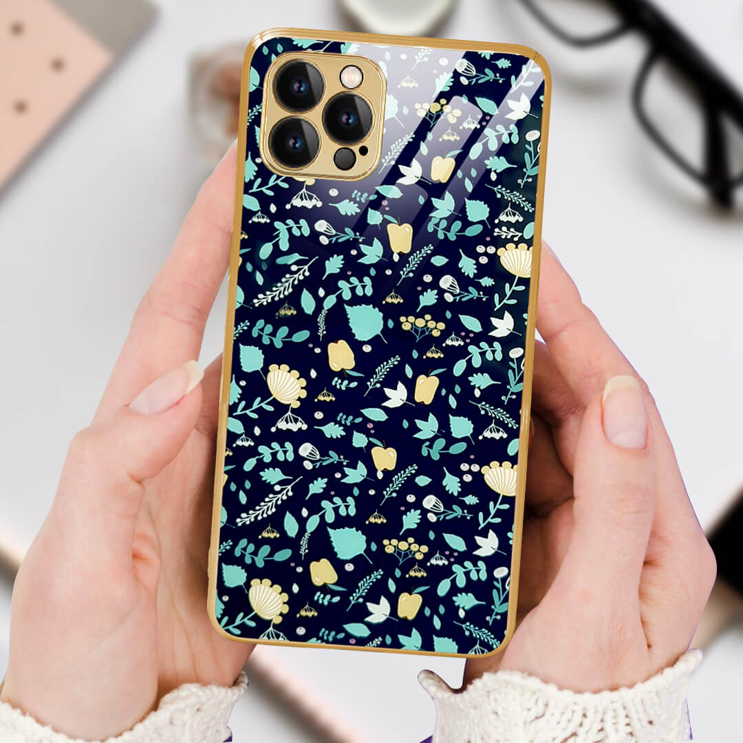 LNG iPhone-12 pro max Premium autumn leaves Shielding back case/cover