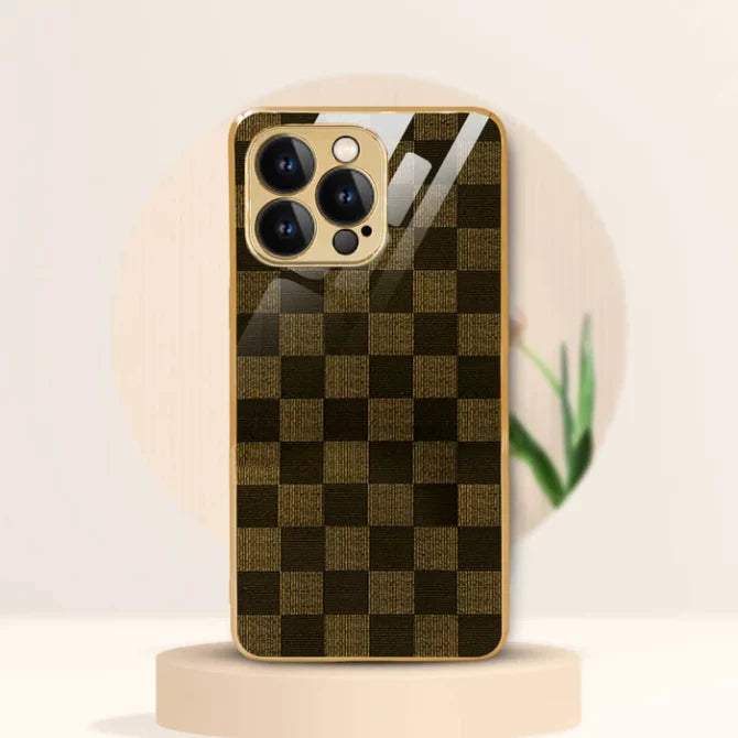LNG iPhone11/iPhone11 pro/iPhone11 pro max wooden checkered pattern Protective case/cover