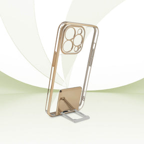 PhoneCases.Co.in-iPhone13/13 pro/13 pro max-Lucent Back Stand Color Plated Protective back Case/Cover