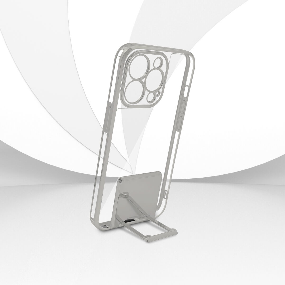 PhoneCases.Co.in-iPhone13/13 pro/13 pro max-Lucent Back Stand Color Plated Protective back Case/Cover