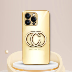 PhoneCases.Co.in IPHONE 13/13 Pro/13 Pro Max-Series Gucci Style Glass Protective Back Case(Beige)