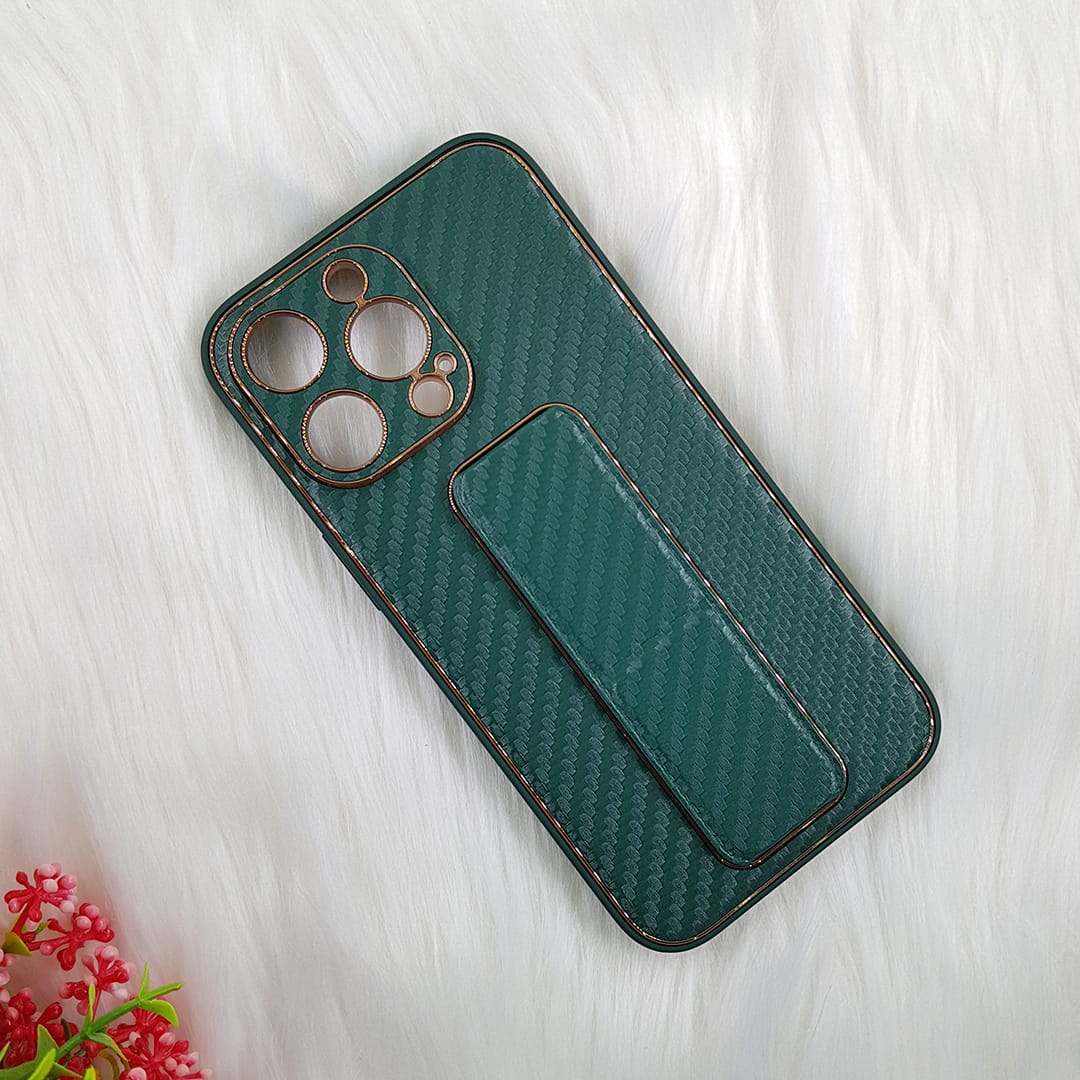 PhoneCases.Co.in- iPhone13/iPhone13 pro/iPhone 13 pro-max Carbon Leather with Back Stand case