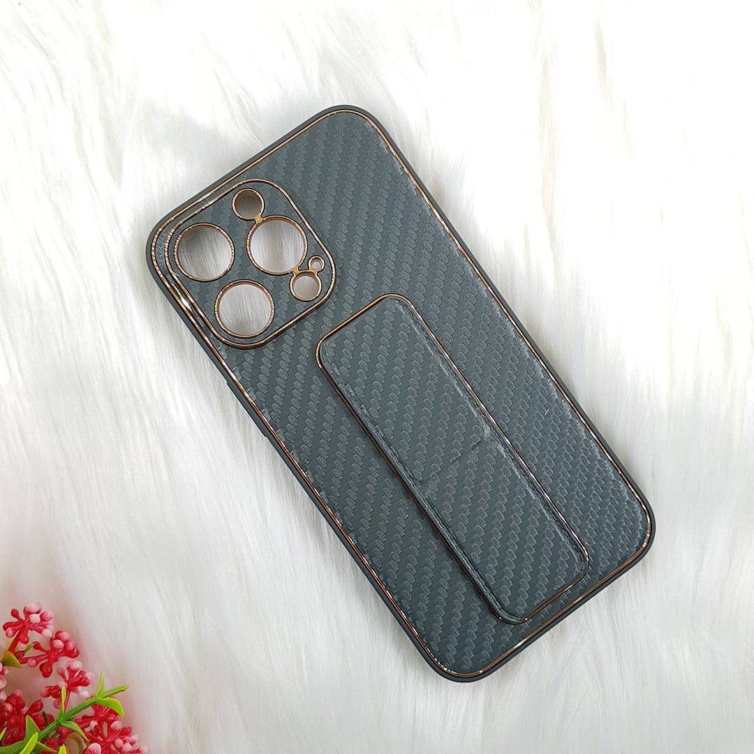 PhoneCases.Co.in- iPhone13/iPhone13 pro/iPhone 13 pro-max Carbon Leather with Back Stand case