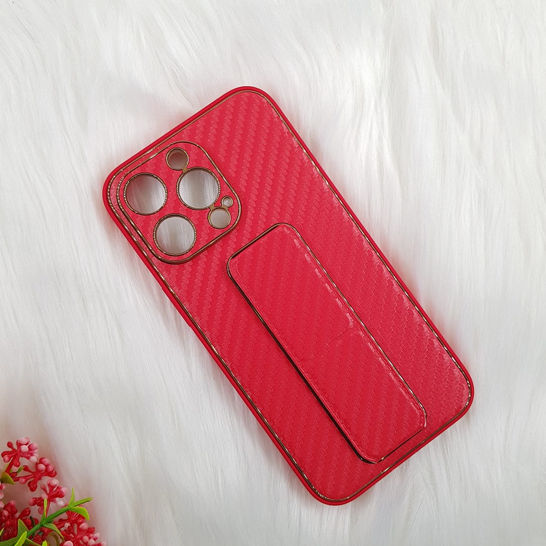 PhoneCases.Co.in- iPhone13/iPhone13 pro/iPhone 13 pro-max Carbon Leather with Back Stand case