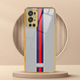 PhoneCases.Co.in- OnePlus 9 Pro Designer Pattern Glass Protective Case/Cover(grey-strip)