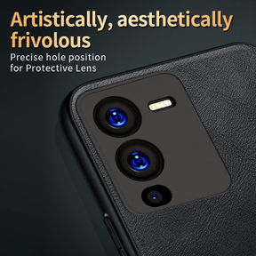 VIVO V25 PRO 5G Business Style PU LEATHER PROTECTIVE BACK CASE WITH CAMERA PROTECTION