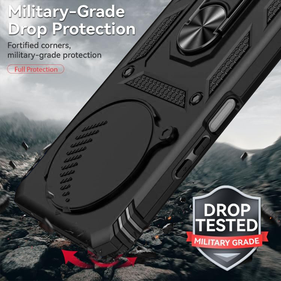 OPPO F27 5G ARMOR MILITARY-GRADE CASE WITH SLIDING CAMERA COVER & 360 KICKSTAND
