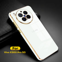 VIVO X300 Pro 5G ULTRA-SHINE GOLD ELECTROPLATED LUXURIOUS  BACK CASE WITH CAMERA PROTECTION