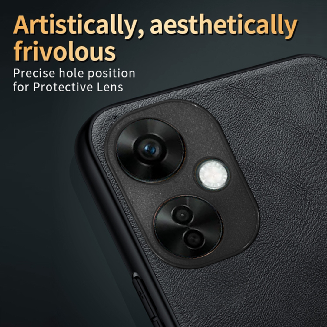 ONEPLUS NORD CE 3 5G  Business Style PU LEATHER PROTECTIVE BACK CASE WITH CAMERA PROTECTION