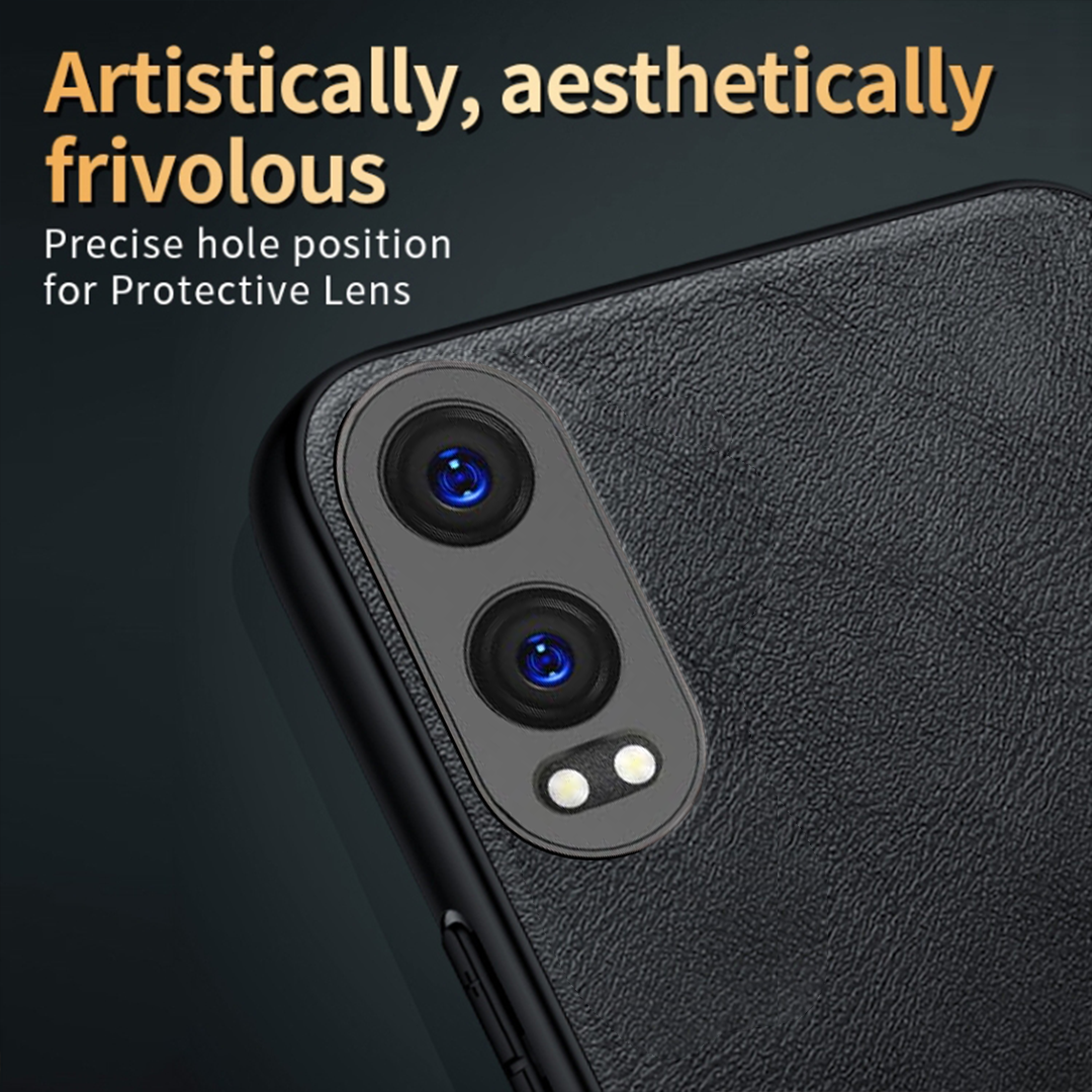 ONEPLUS CE 4 LITE 5G Business Style PU LEATHER PROTECTIVE BACK CASE WITH CAMERA PROTECTION