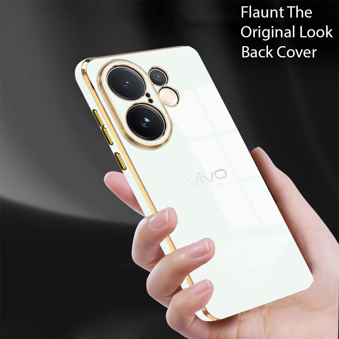 VIVO X200FE 5G ULTRA-SHINE GOLD ELECTROPLATED LUXURIOUS BACK CASE WITH CAMERA PROTECTION