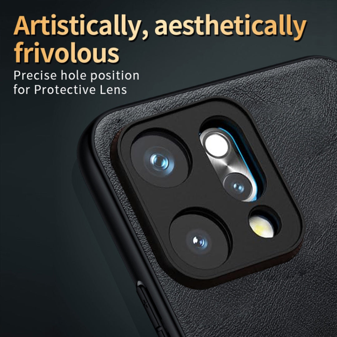 OPPO RENO 14 PRO 5G Business Style PU LEATHER PROTECTIVE BACK CASE WITH CAMERA PROTECTION
