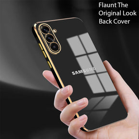 SAMSUNG GALAXY A36 5G ULTRA-SHINE GOLD ELECTROPLATED LUXURIOUS  BACK CASE WITH CAMERA PROTECTION