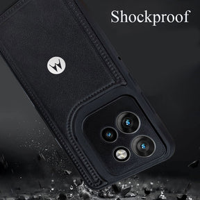 MOTOROLA EDGE 50 NEO 5G Vintage Leather Stitched Protective Back Case