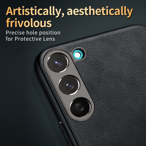 GALAXY S23 5G Business Style PU LEATHER PROTECTIVE BACK CASE WITH CAMERA PROTECTION