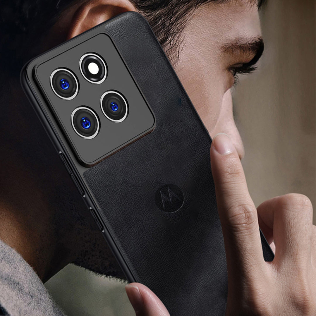 MOTOROLA EDGE 70 5G Business LEATHER BACK CASE WITH CAMERA PROTECTION WITH IMPOSED MOTO LOGO