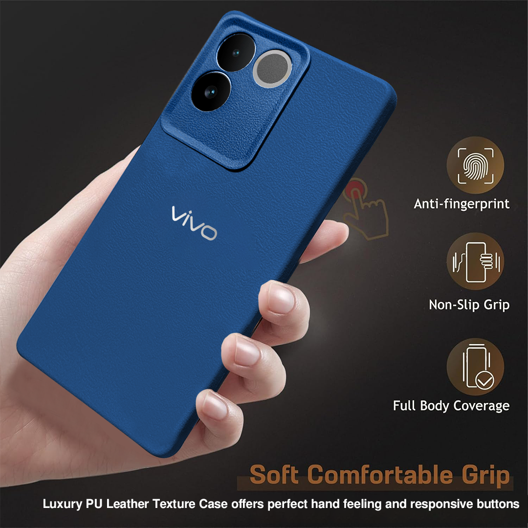 Vivo T2 Pro 5G Solid Color Leather Texture Matte Phone Back Case