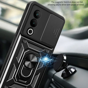 OPPO A3 PRO 5G Armor Military-grade Case With Sliding Camera Cover & 360 Kickstand