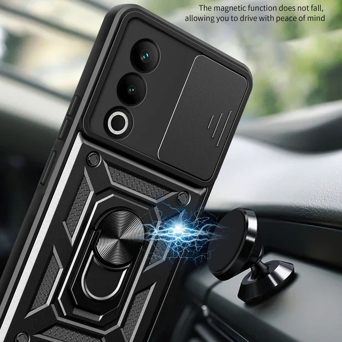 OPPO A3 PRO 5G Armor Military-grade Case With Sliding Camera Cover & 360 Kickstand