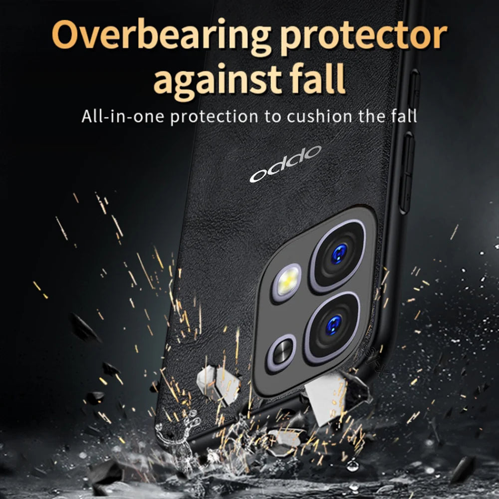 OPPO F31 5G Business Style PU LEATHER PROTECTIVE BACK CASE WITH CAMERA PROTECTION