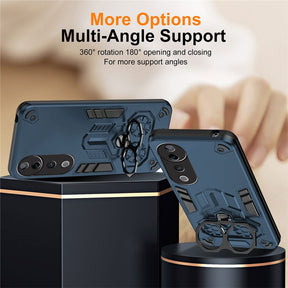 Vivo V40 5G Armor knight Series Camera Protection 2 in 1 Shockproof Phone Cover with Kickstand