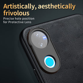 VIVO V50/V50e 5G Business Style PU LEATHER PROTECTIVE BACK CASE WITH CAMERA PROTECTION