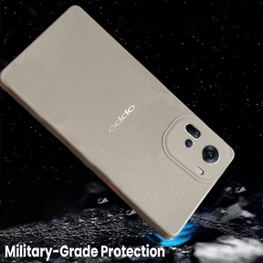 Oppo RENO 11 5G Solid Color Leather Texture Matte Phone Back Case