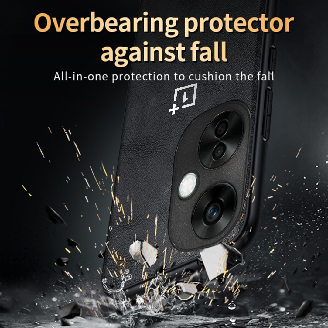 ONEPLUS NORD CE 3 5G  Business Style PU LEATHER PROTECTIVE BACK CASE WITH CAMERA PROTECTION
