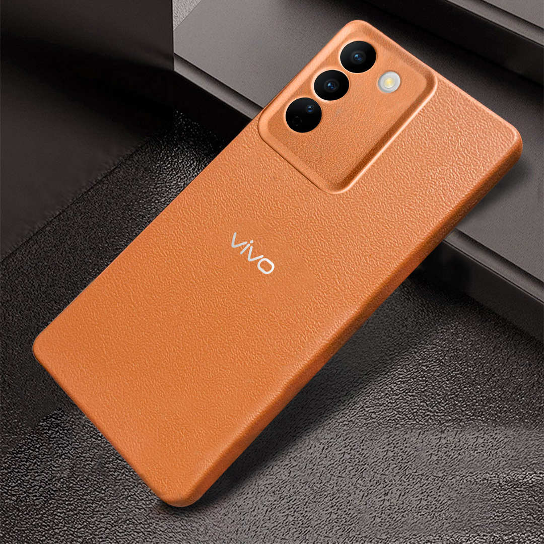 Vivo T3 5G Solid Color Leather Texture Matte Phone Back Case