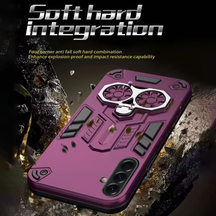 Samsung Galaxy A36 5G Armor knight Series Camera Protection 2 in 1 Shockproof Phone Cover with Kickstand